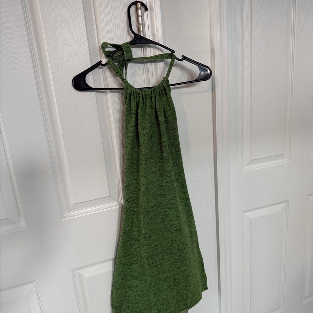 Green Halter Neck Women's Dress